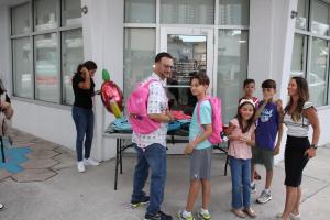 Backpack giveaway back to school