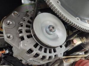 Typical Lycoming engine installation of Plane-Power ALT-FLX alternator.