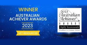 Australian Achiever Award 2023 - VET Resources Vocational Education and Training
