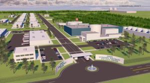 Conceptual art of the Surry Green Energy and Data Center proposed by IP3 and Green Energy Partners