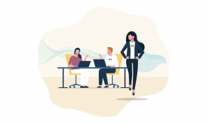 three claims adjusters at work