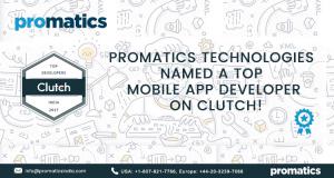 Promatics Technologies Named a Top Mobile App Developer on Clutch
