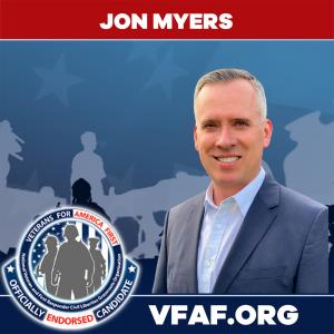 Jon Myers for congress 2024 (VA7) endorsed by national veterans group Veterans for America First
