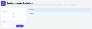 Fraction to percent calculator