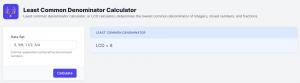 Least Common Denominator Calculator