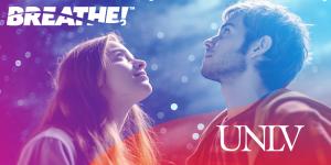Image of BREATHE! and UNLV logos with people working together