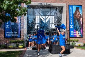 Mercy student athletes celebrate launch of Mercy University