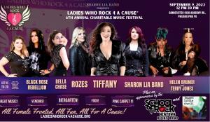 Tiffany Joins Philly’s Ladies Who Rock 4 A Cause Music Festival with Sharon Lia Band, ROZES, Helen and Terry, & more