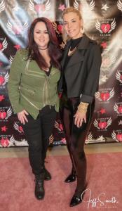 Sharon Lia pictured with Jennifer Paige on the Pink Carpet at the Ladies Who Rock 4 A Cause Music Festival 2022