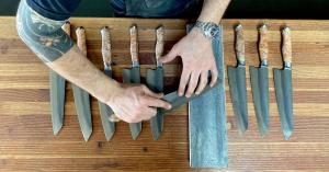STEELPORT knives being sharpening