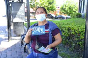 They also handed booklets to passers-by and those waiting at bus stops.