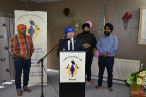 Ivan Arjona Pelado speaking at European Sikh Organization launch