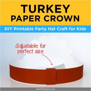 Fully Adjustable Printable Thanksgiving Turkey Headband