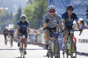 The iconic RBC GranFondo Whistler finish line