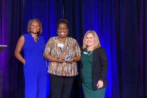 Rose LeJiste is honored with the NAWBO Women Who Win Award (Established Company)