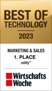 Rellify received the WiWo Best of Technology Award 2023