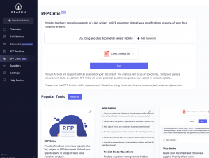Beacon Bid Introduces RFP Critic: An Intelligent Procurement Draft Analysis & Review Software for Purchasing Departments