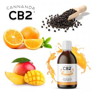 CB2 oil - hemp seed oil infused with terpenes and steam-distilled natural flavours - orange creamsicle, mango, black pepper