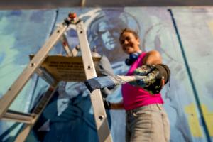 The NoMa in Color mural festival in Washington, DC provides a canvas for local artists to beautify the neighborhood