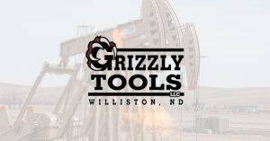 Grizzly Logo with an image of an oilfield located in the Bakken