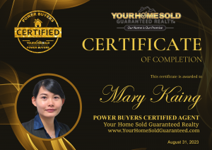 Mary Kaing Achieves YHSGR POWER BUYER Certification, Paving the Way for Premium Real Estate Services