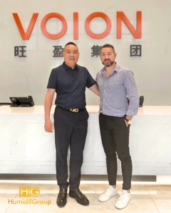 HumidifGroup, CEO Pedro  Balgañón with Ming Yi, Senior Sales Leader of VOION