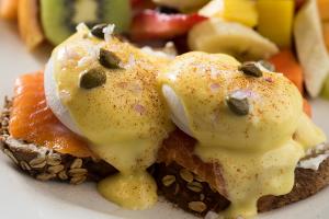 Image of salmon eggs benedict