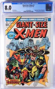 Copy of Marvel Comics Giant-Size X-Men Issue #1 (Summer 1975), graded CGC 8.0, featuring the first appearance of the new X-Men (est. $2,000-$3,000).