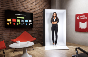 DVE Holographic Meetings: Patented Clear LCD Augmented Reality