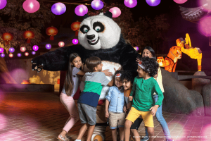 Meet & Greet with Kung-Fu-Panda character with group of kids