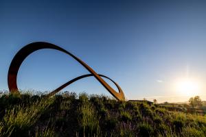 "Infinity" sculpture by Gordon Huether | Michael Ross, photographer | Stanly Ranch Auberge Resort Collection in Napa, CA