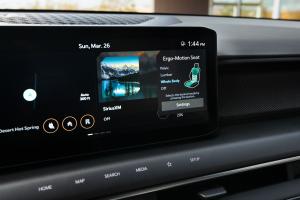 View of KIA EV9 dashboard