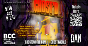 Theater poster for the Ghost'D stage play