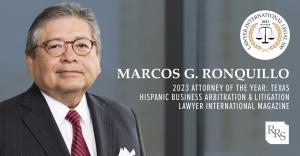 Trial Lawyer Marcos Ronquillo earns 2023 Lawyer International honor