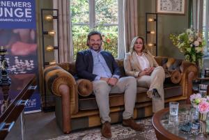 Felix Berkhout, CEO of Max Property Group, in the studio at the ondernemerslounge