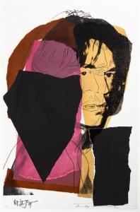 Screen-print by Andy Warhol (American, 1928-1987) of Rolling Stones frontman Mick Jagger (F. & S. II.139). (est. $50,000-$80,000).