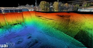 3D Point Cloud of Underwater Sonar Data at Hydro Dam Intake