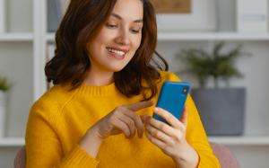 Multi Factor Authentication - woman using smartphone