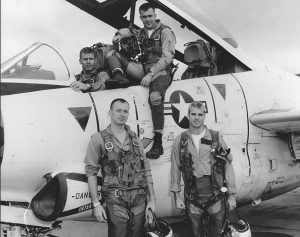 John McCain is pictured with his squadron.