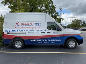 Photo of workshop equipped van used by technicians at Mobility City of St Louis