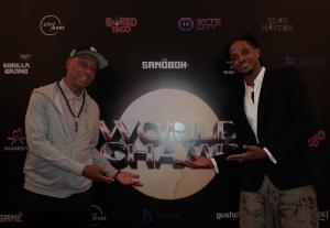Russell Simmons and Cordell Broadus at World Champ Partners Day in Singapore