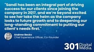 Quote from Andrew Becks, co-founder of 301 Digital Media