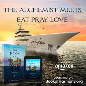 The Alchemist Meets Eat Pray Love with image from inside the book of The Amora