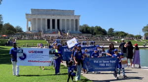 For International Day of Peace, youth advocates gathered at the Lincoln Memorial to walk for human rights and peace