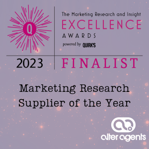 Alter Agents Named as a Finalist in the 2023 Marketing Research and Insight Excellence Awards, powered by Quirk’s