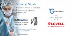 C Change and Lovell Government Services logos with SurgiSLUSH Machine