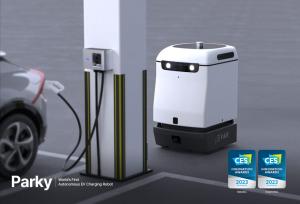 Parky, an autonomous EV charging robot from EVAR (Image: EVAR)