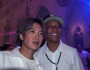 Russell Simmons with Singapore top beatboxer, Dharni