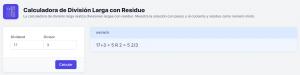 Calculator.io presenta la Calculadora de División Larga con Residuo: precisión y claridad en tus cálculos