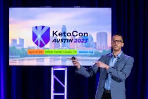Ben Azadi presenting at KetoCon 2023
